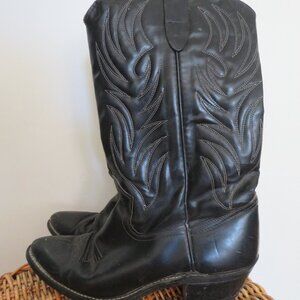 Texas Boot Co | Size 9 D | Style 5010 Womens Black Leather Western Cowboy Boots